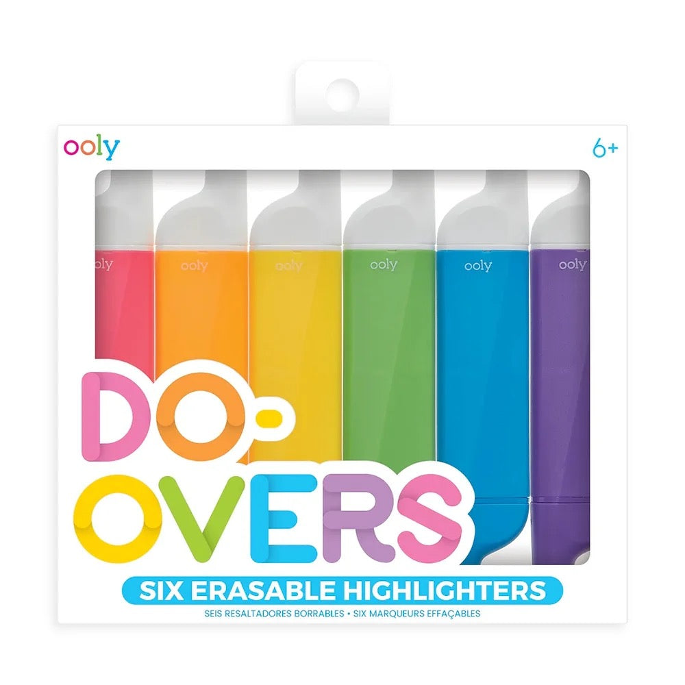 OOLY Do-Overs Erasable Highlighters with Chisel Tips