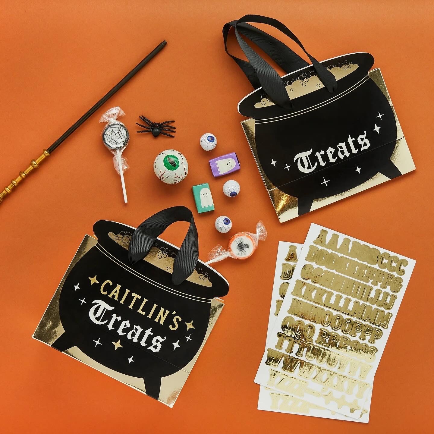 Cauldron Custom Halloween Treat Bags