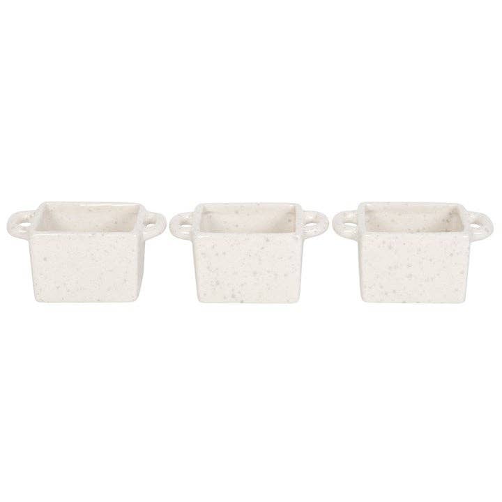 Set of 3 Ceramic Snack Bowls