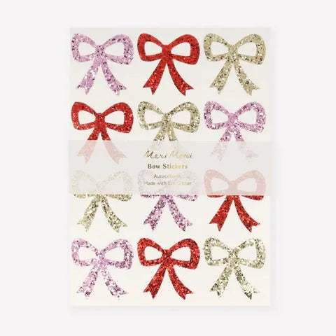 MERI MERI GLITTER BOW STICKERS