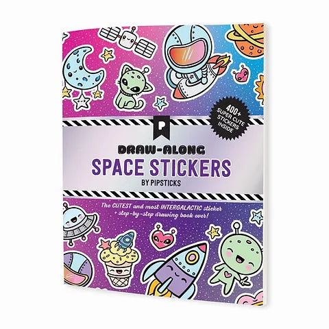 Draw Along Space Sticker Book