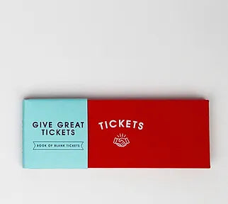 Book of Blank Tickets for Gifts