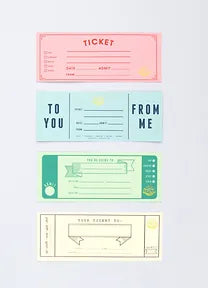 Book of Blank Tickets for Gifts