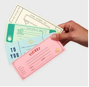 Book of Blank Tickets for Gifts