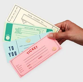 Book of Blank Tickets for Gifts