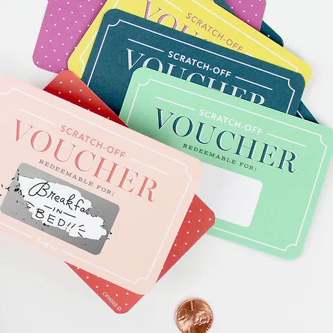 Scratch off Vouchers Inklings Paperie