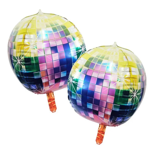 Coloured Disco Ball Foil Balloons 22"