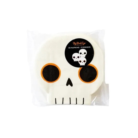 Skull Shaped Paper Cocktail Napkins