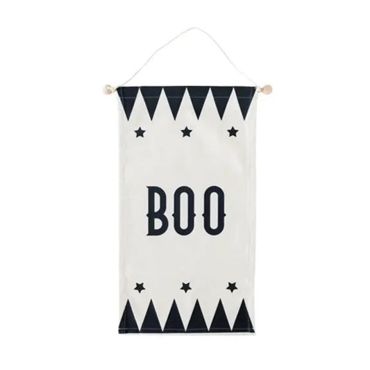 Vintage BOO Canvas Halloween Banner