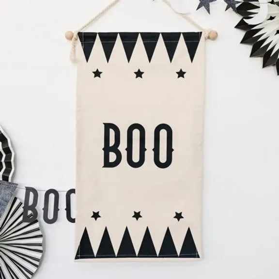 Vintage BOO Canvas Halloween Banner