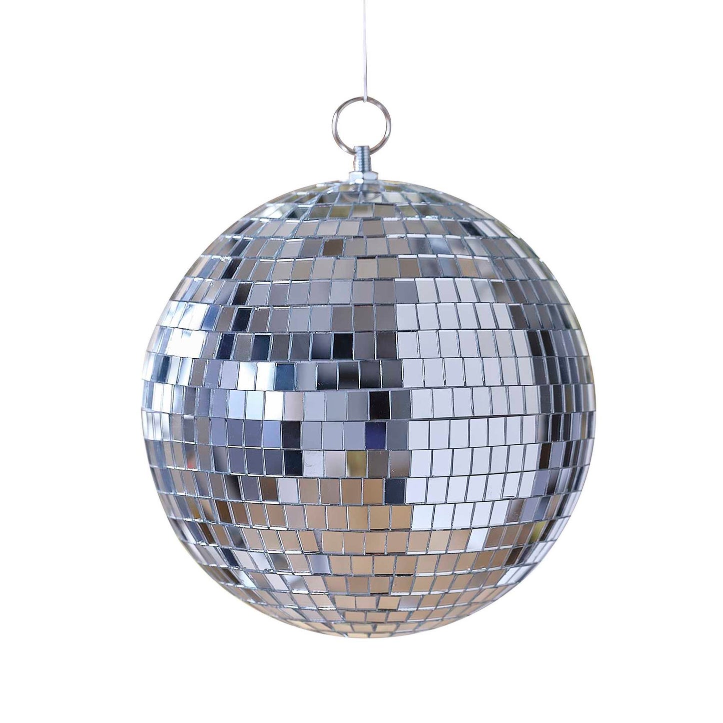 Silver Disco Ball Hanging Decoration - 20cm