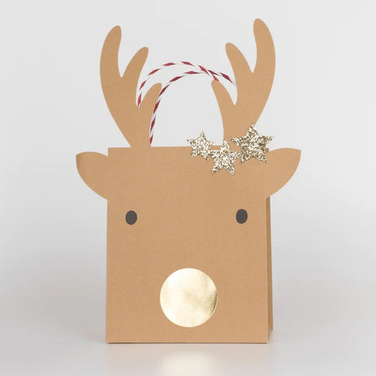 Meri Meri Reindeer Christmas Gift Bag - Pack of 2