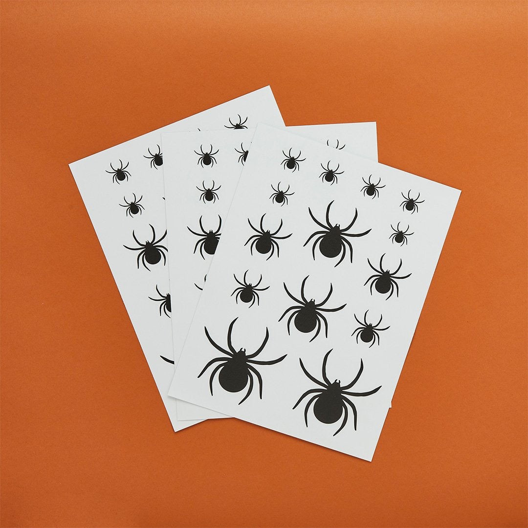 Spider Window Clings - Pack of 3 Sheets