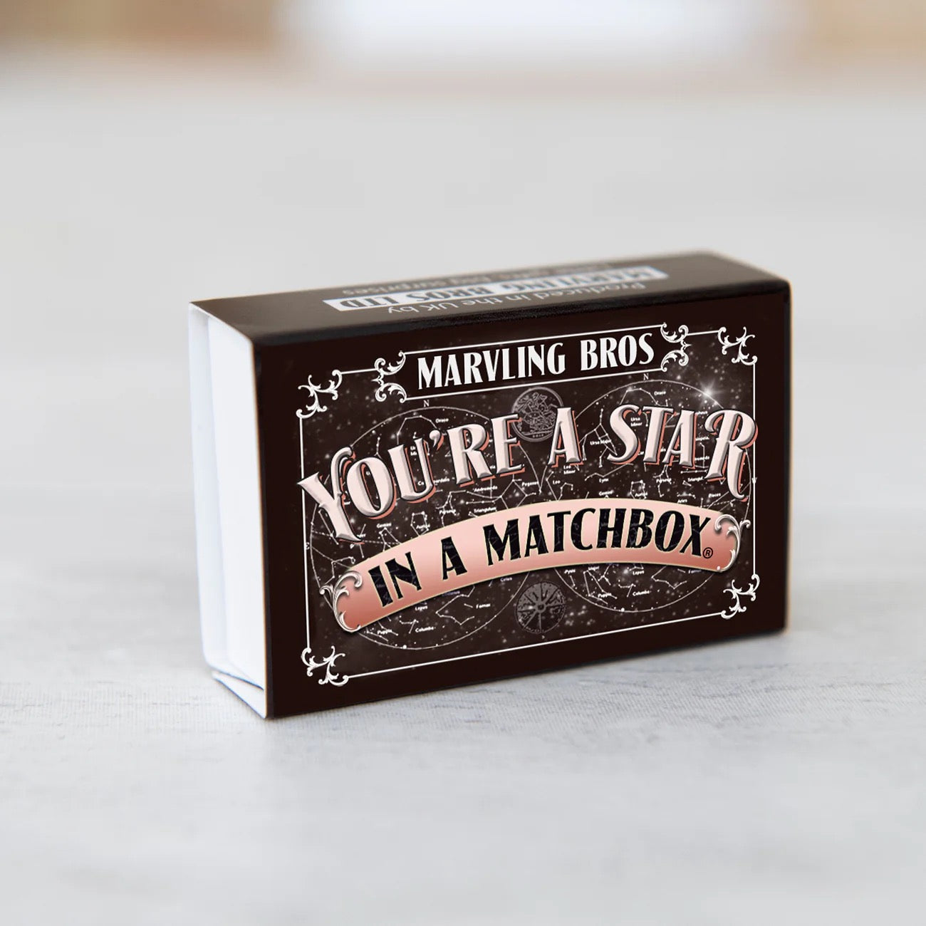 Meteorite with You're a Star message in a Matchbox