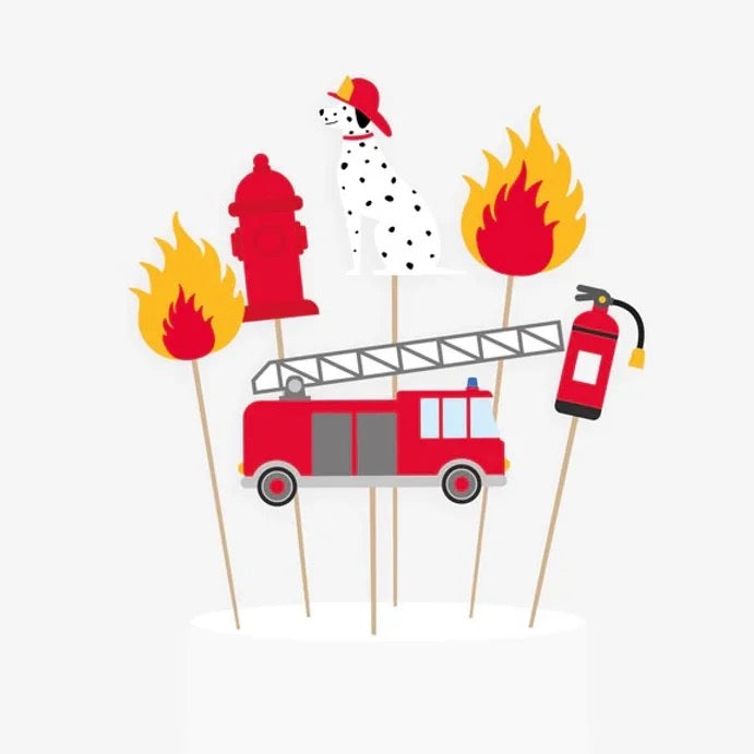 Fire Fighter Party Cake Topper