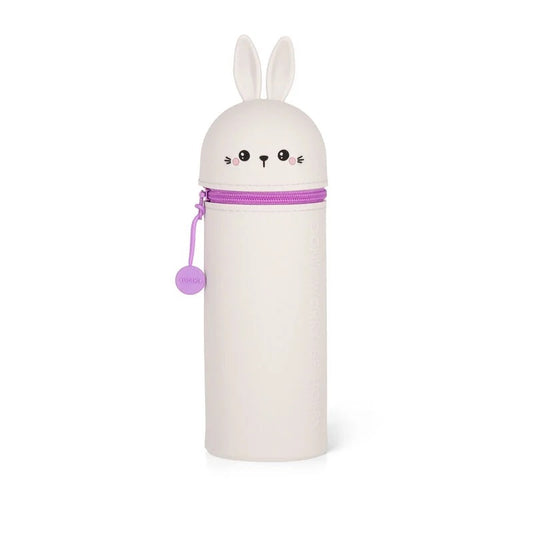 2 in 1 soft silicone bunny pencil case - Legami