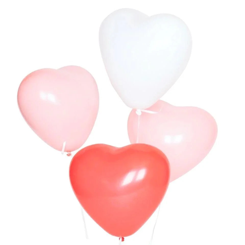 Mix Pink, White and Red Heart Balloons Balloons