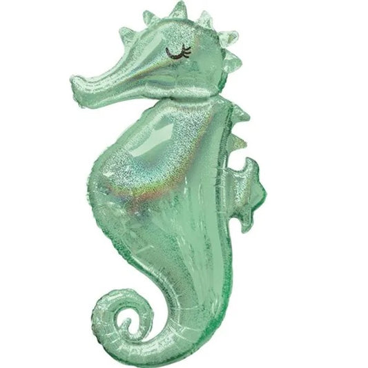 Mermaid Wishes Sparkly Seahorse Foil Balloon