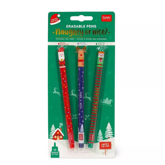 Naughty or Nice Christmas Erasable Pens - Legami