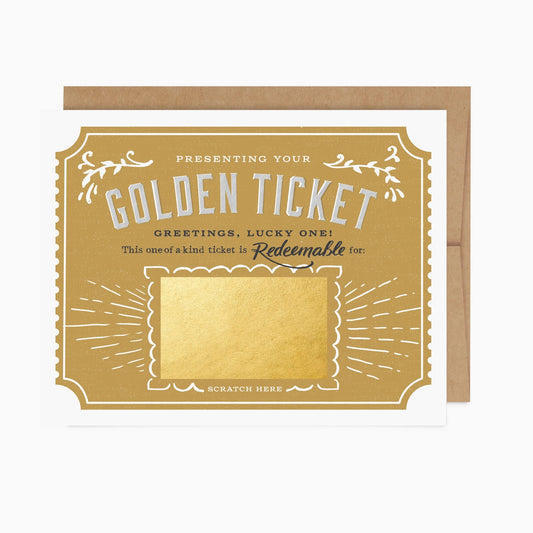 Golden Ticket Scratch Off Card