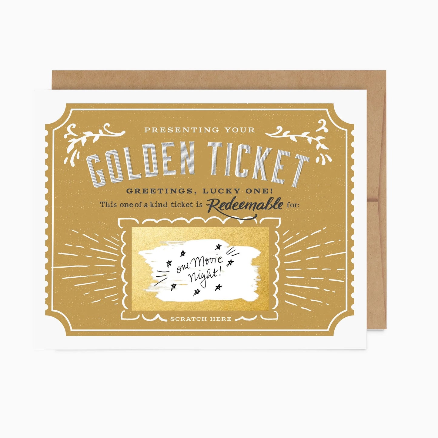 Golden Ticket Scratch Off Card