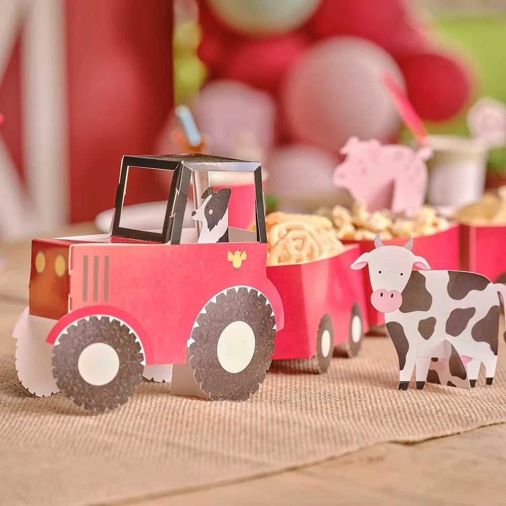 Tractor and Trailer Farm Party Treat Stand