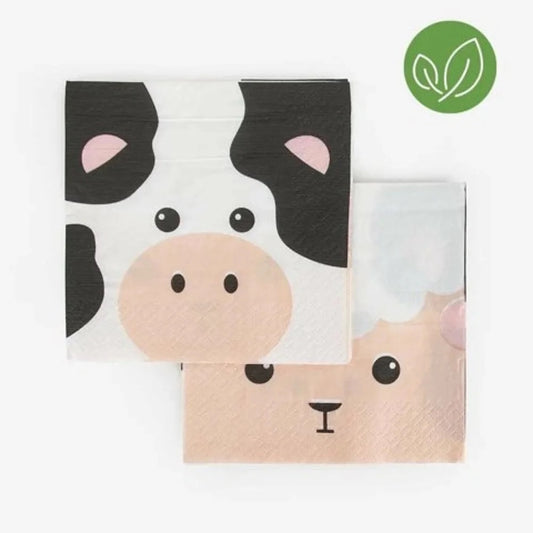 Mini Farm Animal Paper Party Napkins