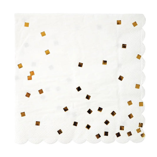 Meri Meri Scallop Edge Gold Foil Napkins