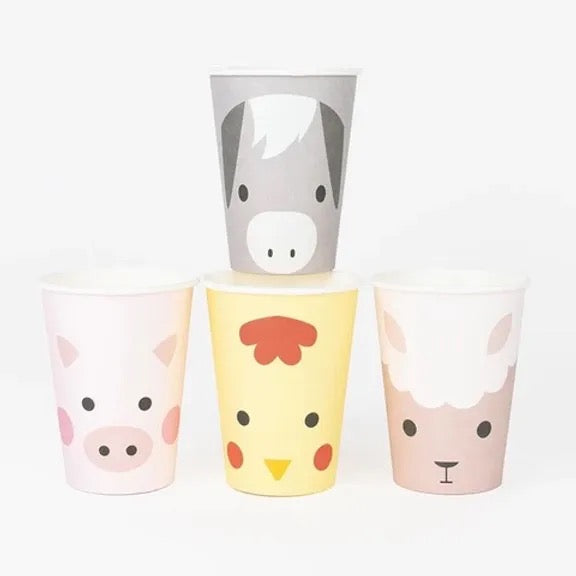 Farm Animal Fun Paper Cups - My Little Day