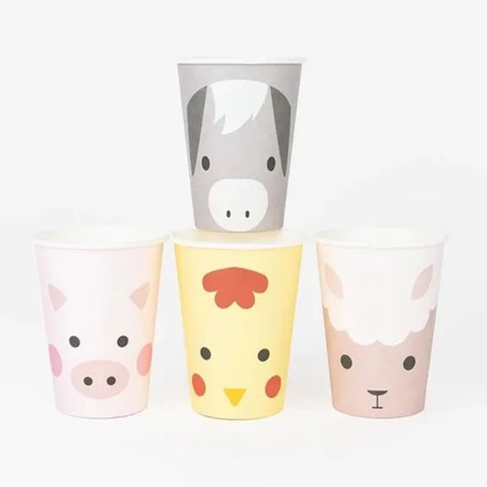 Farm Animal Fun Paper Cups - My Little Day