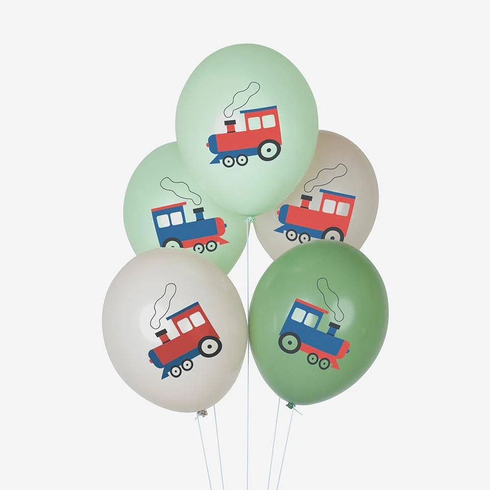 My Little Day Train Party Balloons