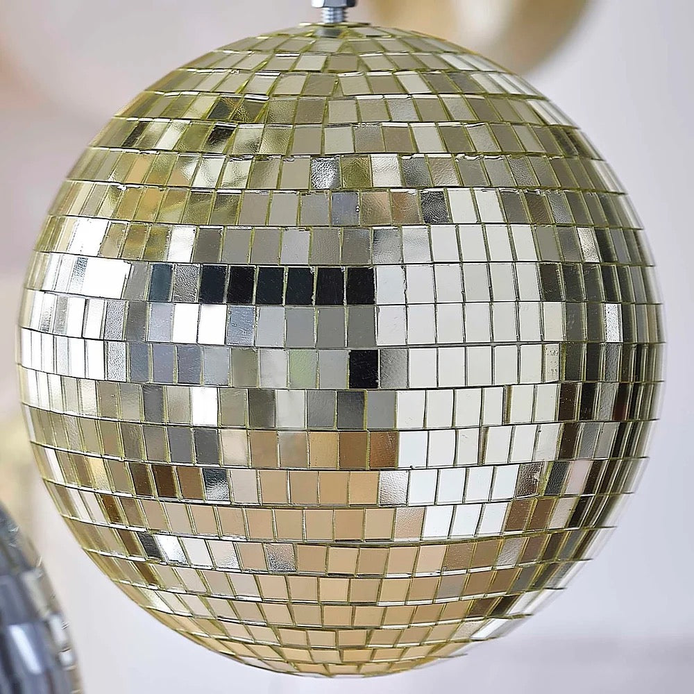 GOLD DISCO BALL DECORATION 20cm