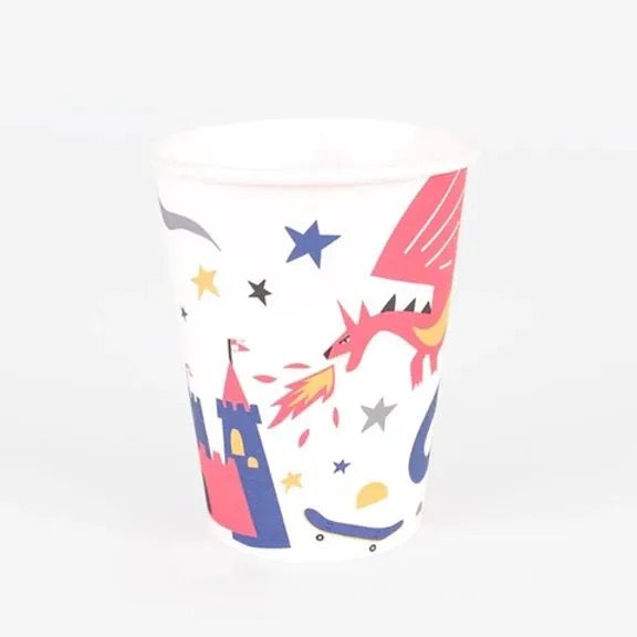 My Little Day Knights and Dragons Party Paper Cups