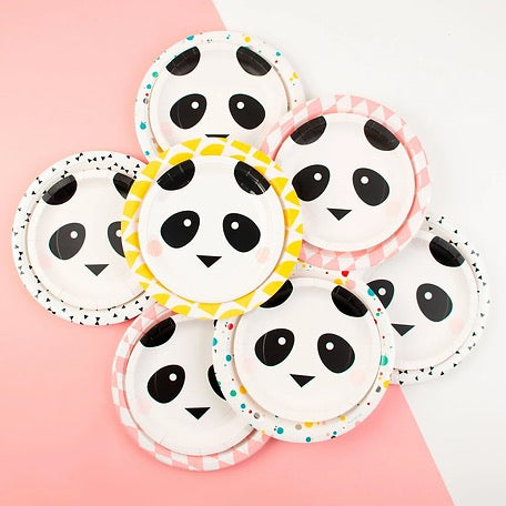 Panda Party Mini Paper Plates - 18cm