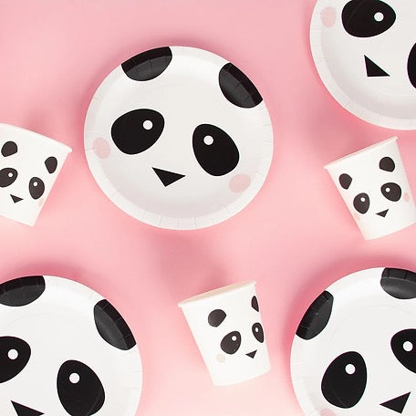 Panda Party Mini Paper Plates - 18cm