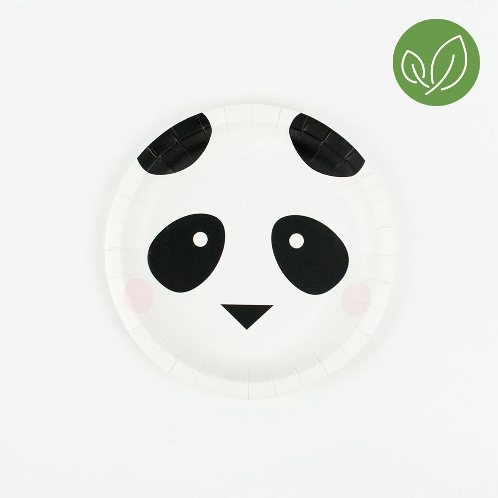 Panda Party Mini Paper Plates - 18cm