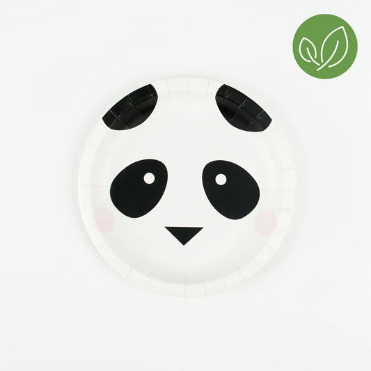 Panda Party Mini Paper Plates - 18cm