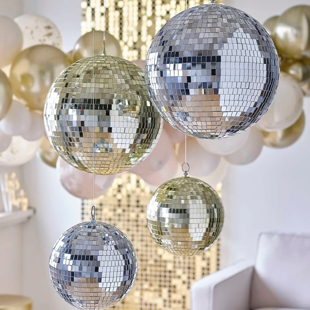 GOLD DISCO BALL DECORATION 30cm