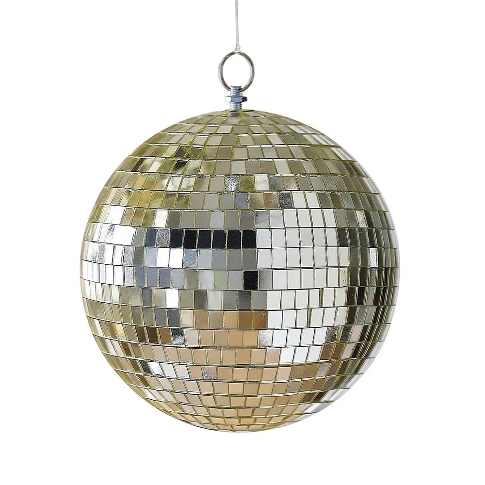 GOLD DISCO BALL DECORATION 30cm