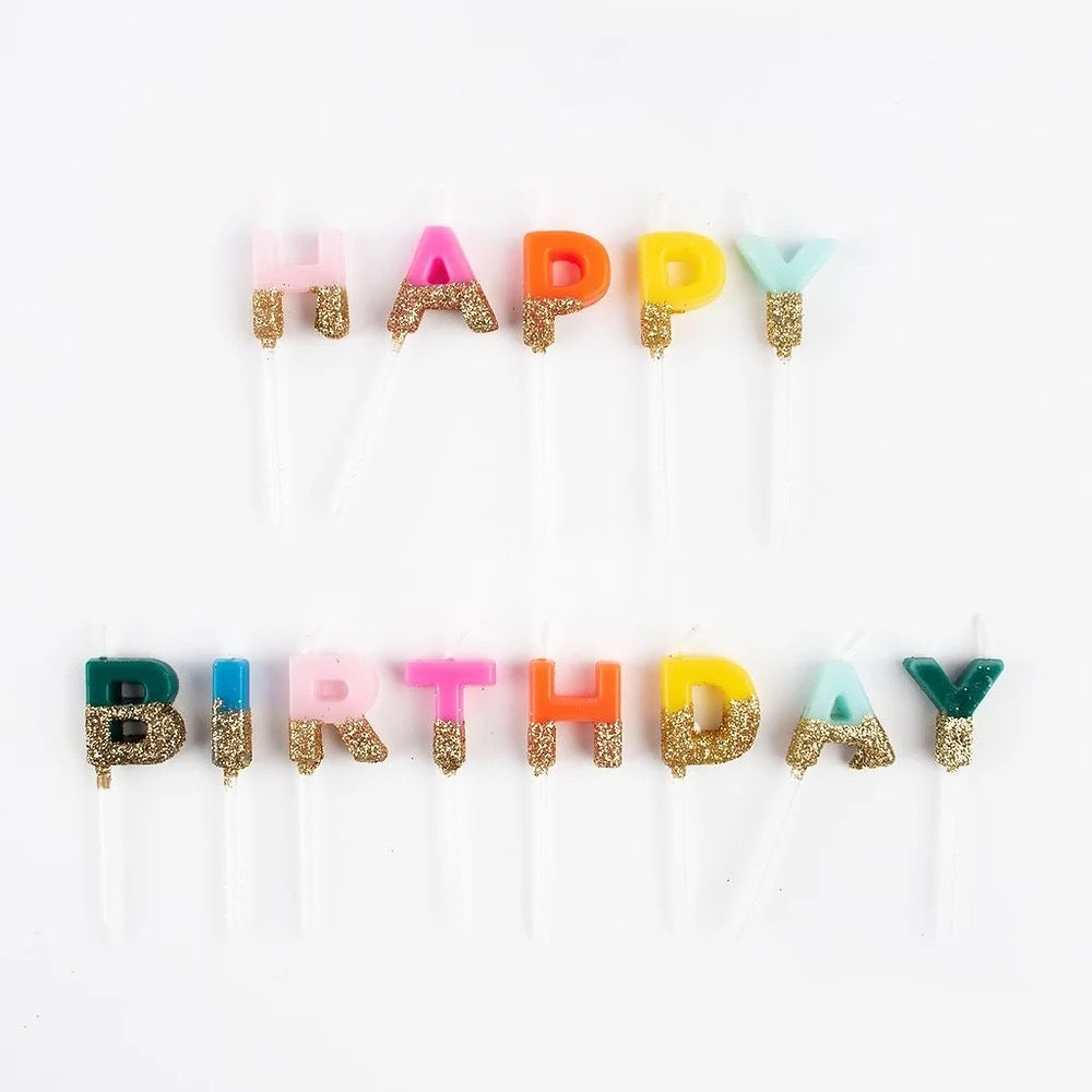 Happy Birthday Glitter Candles