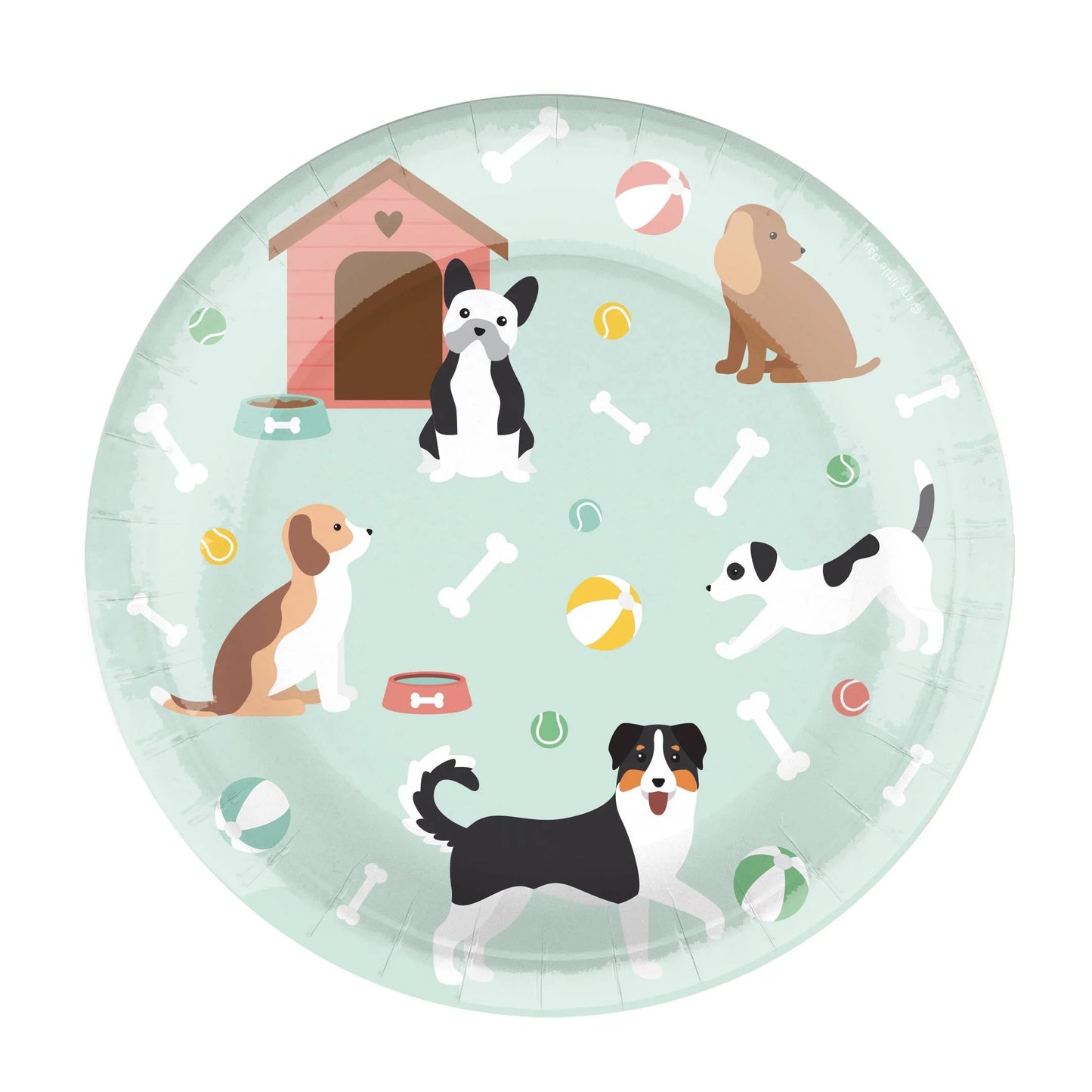 My Little Day Puppy Paper Plates