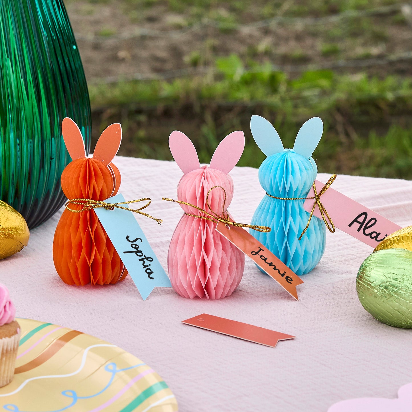 Bunny Honeycomb Place Card Decorations