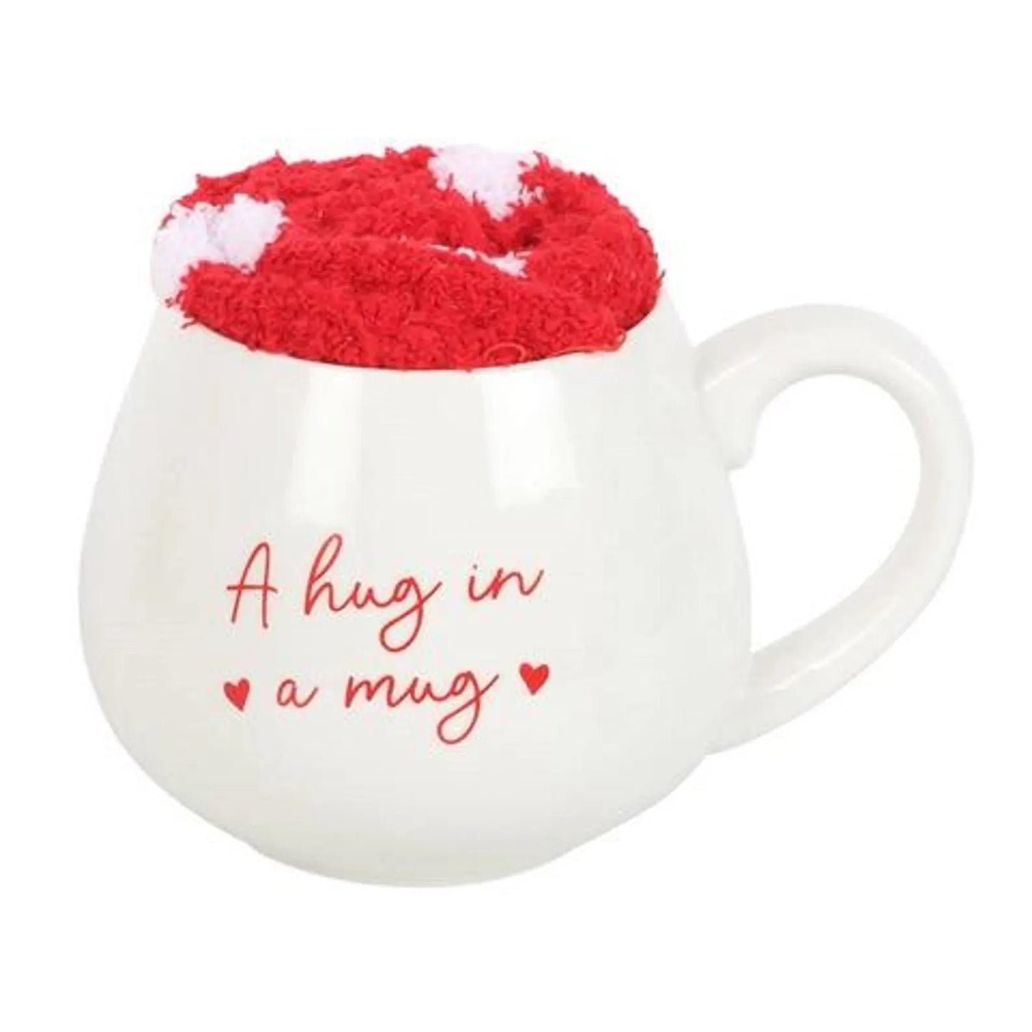 Hug in a Mug - Love Mug with fluffy Heart Socks