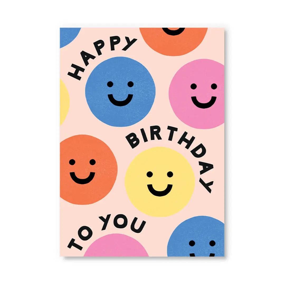 Happy Birthday Smiley A6 Postcard