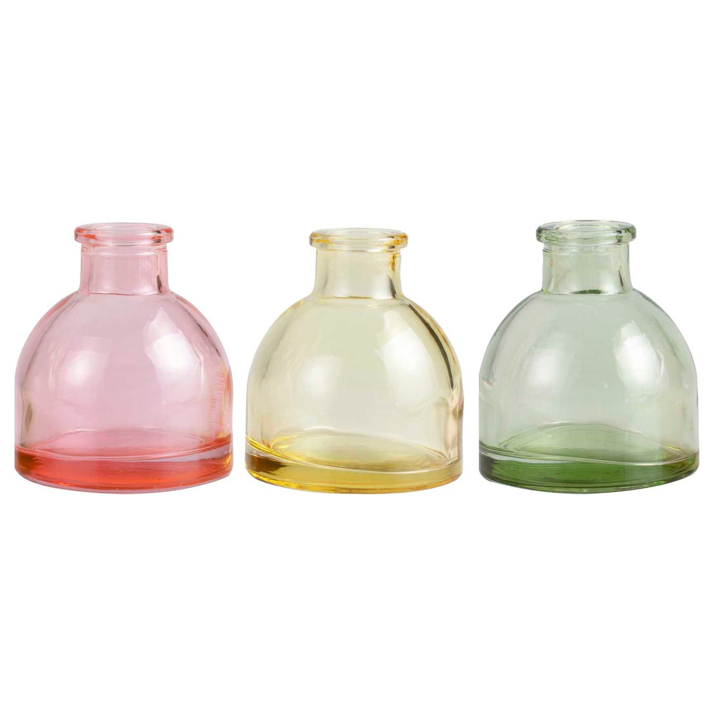 Coloured Glass Bud Vases