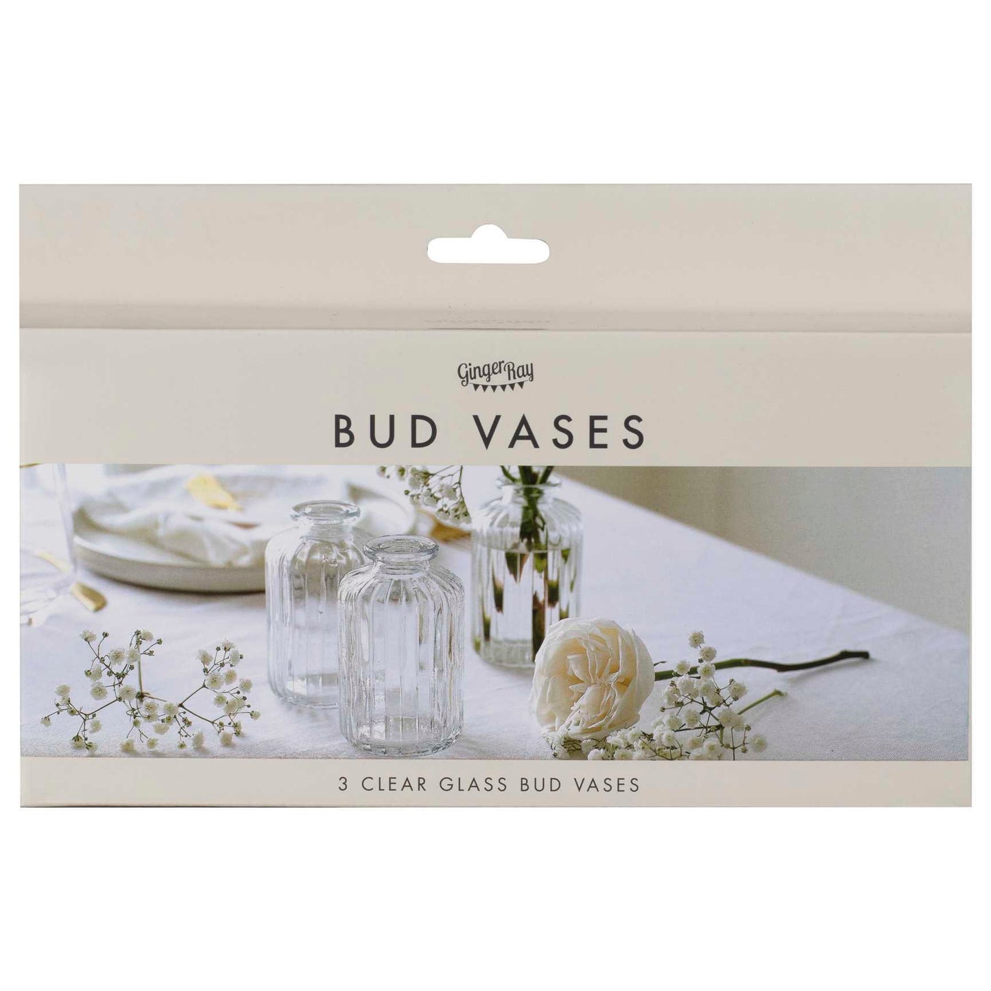 Clear Glass Bud Vases