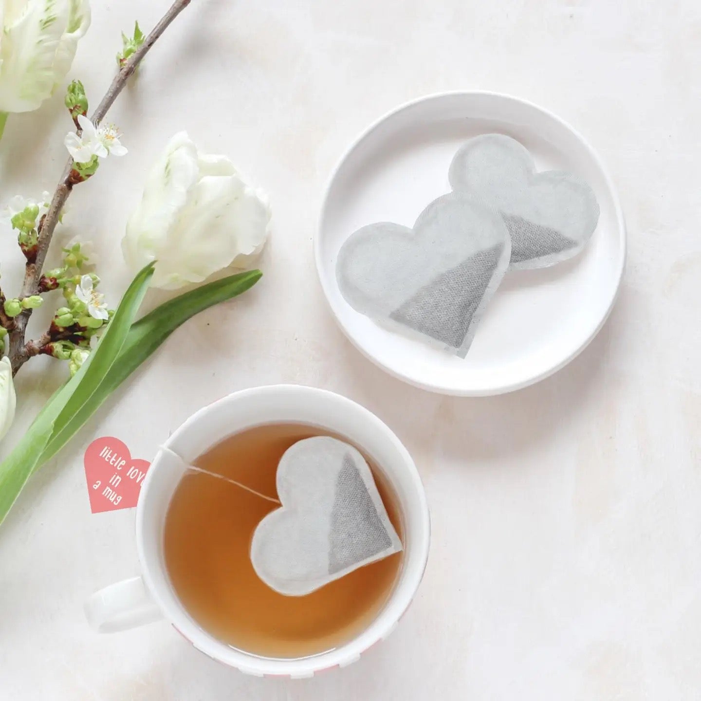 Heart Shaped Tea Bags | Box of 5 Positivi-Tea's