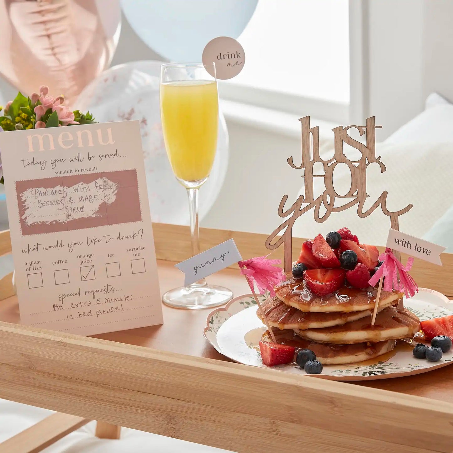 Customisable Breakfast in Bed Set