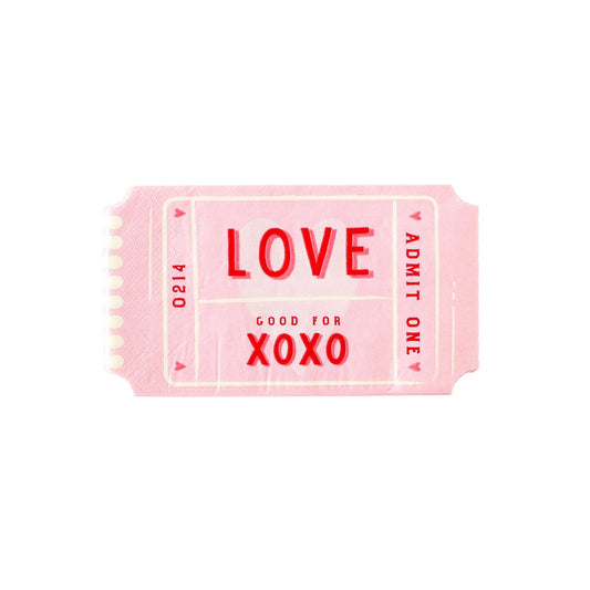 Love Ticket Shaped Napkin