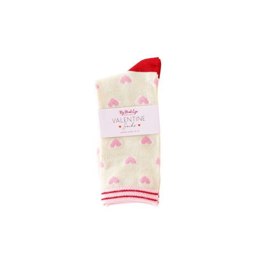 Love Heart Valentines Socks